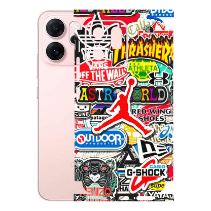 OPPO Phone Skins 2025 (All Models) - Multi Brands Sticker Graffiti - 3D Embossed Finish (L-37) Oppp Reno 14F 5G