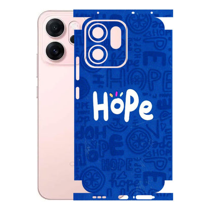 OPPO Phone Skins 2025 (All Models) - Hope Doodles Blue - 3D Embossed Finish (L-43) Oppp Reno 14F 5G