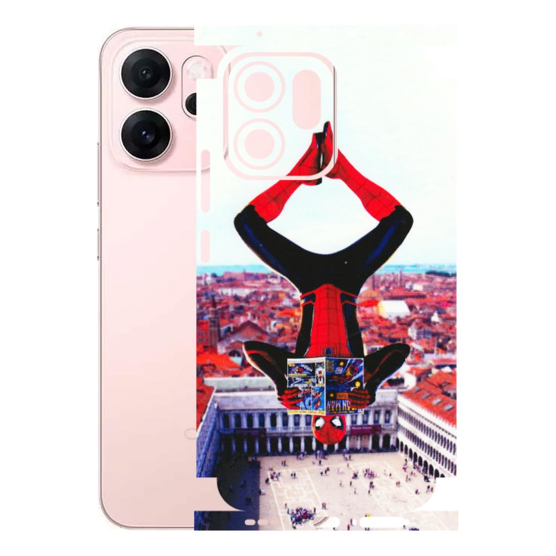 OPPO Phone Skins 2025 (All Models) - Spiderman Hanging - 3D Embossed Finish (L-53) Oppp Reno 14F 5G