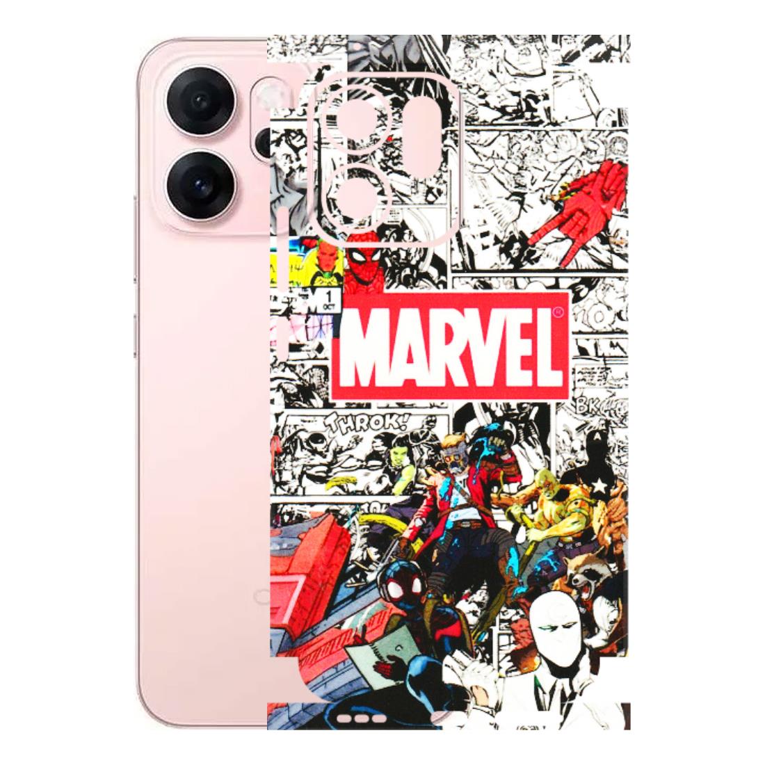 OPPO Phone Skins 2025 (All Models) - Marvel Colorful Comic - 3D Embossed Finish (L-64) Oppp Reno 14F 5G