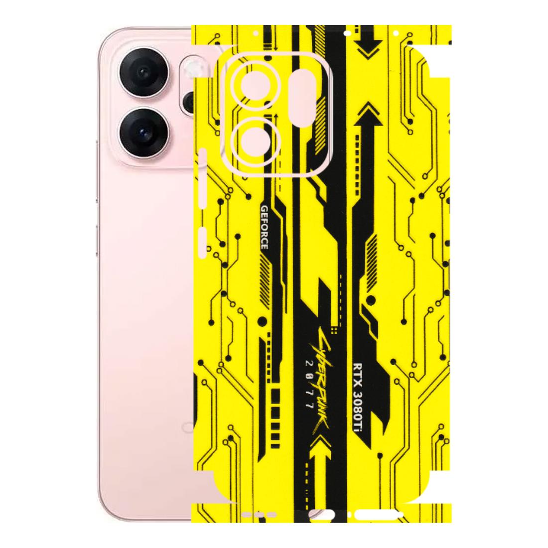 OPPO Phone Skins 2025 (All Models) - Yellow Cyberpunk - 3D Embossed Finish (L-93) Oppp Reno 14F 5G