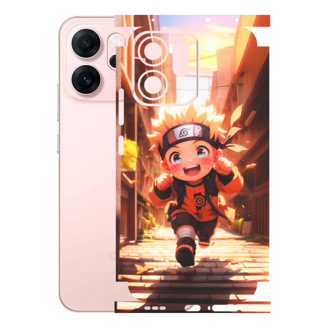 OPPO Phone Skins 2025 (All Models) - Naruto Cute Toon Running - Matte Finish (M-04) Oppp Reno 14F 5G