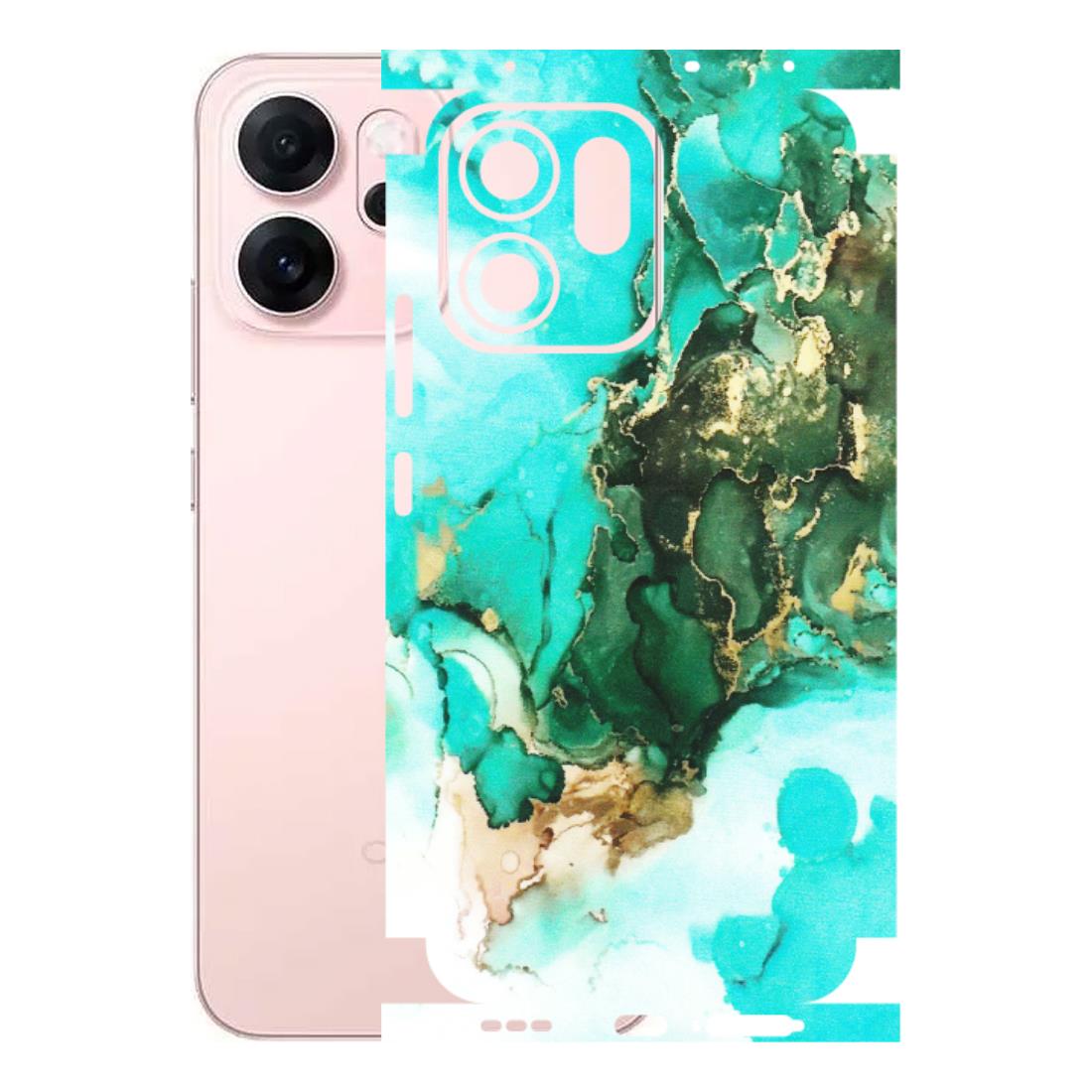 OPPO Phone Skins 2025 (All Models) - The Blue Gold Marble - Matte Finish (M-124) Oppp Reno 14F 5G