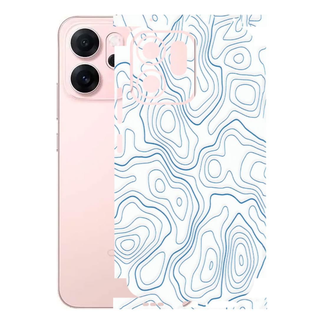 OPPO Phone Skins 2025 (All Models) - Blue And White Swirls - Matte Finish (M-139) Oppp Reno 14F 5G