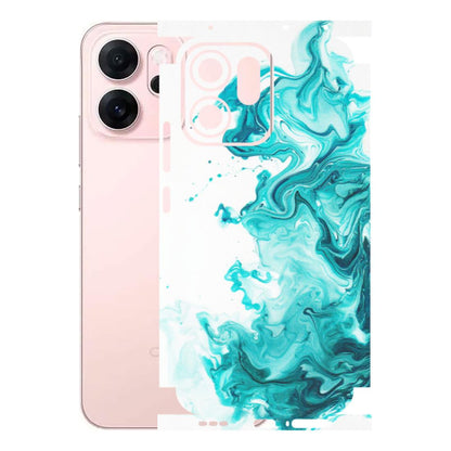 OPPO Phone Skins 2025 (All Models) - Sky Blue Abstract Colour - Matte Finish (M-146) Oppp Reno 14F 5G