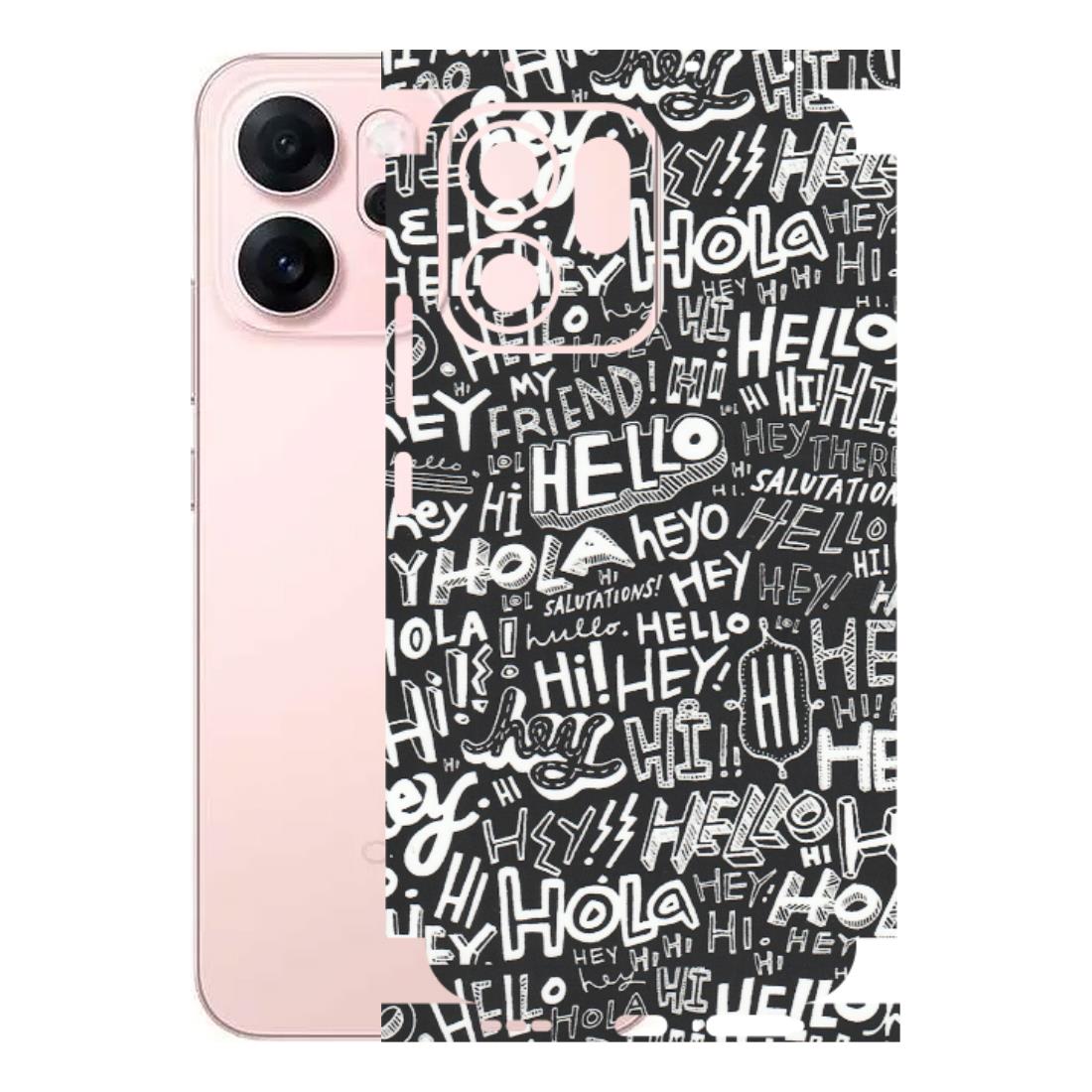 OPPO Phone Skins 2025 (All Models) - Hi Hello Doodles - Matte Finish (M-25) Oppp Reno 14F 5G