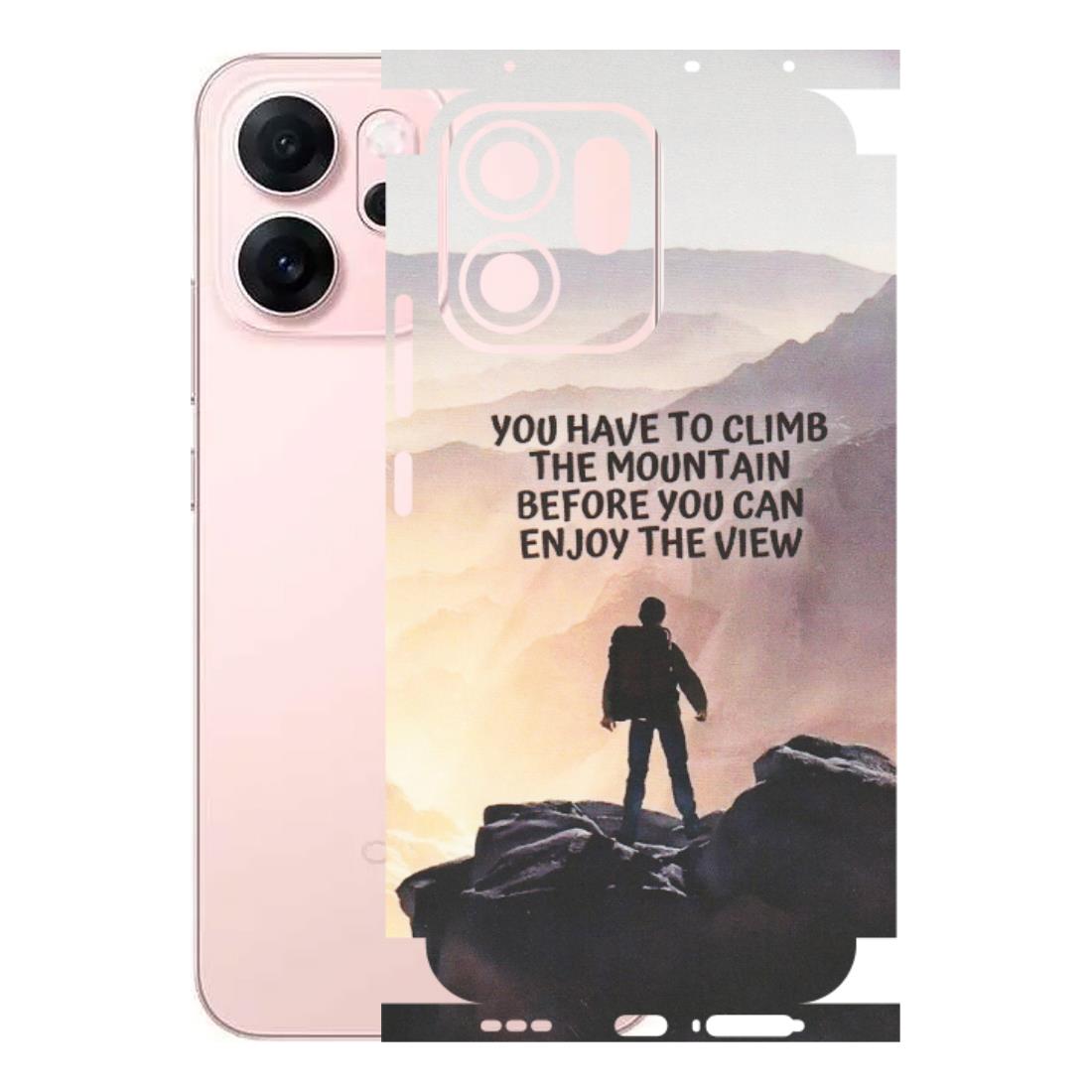 OPPO Phone Skins 2025 (All Models) - Motivational Hiking Mountain - Matte Finish (M-28) Oppp Reno 14F 5G
