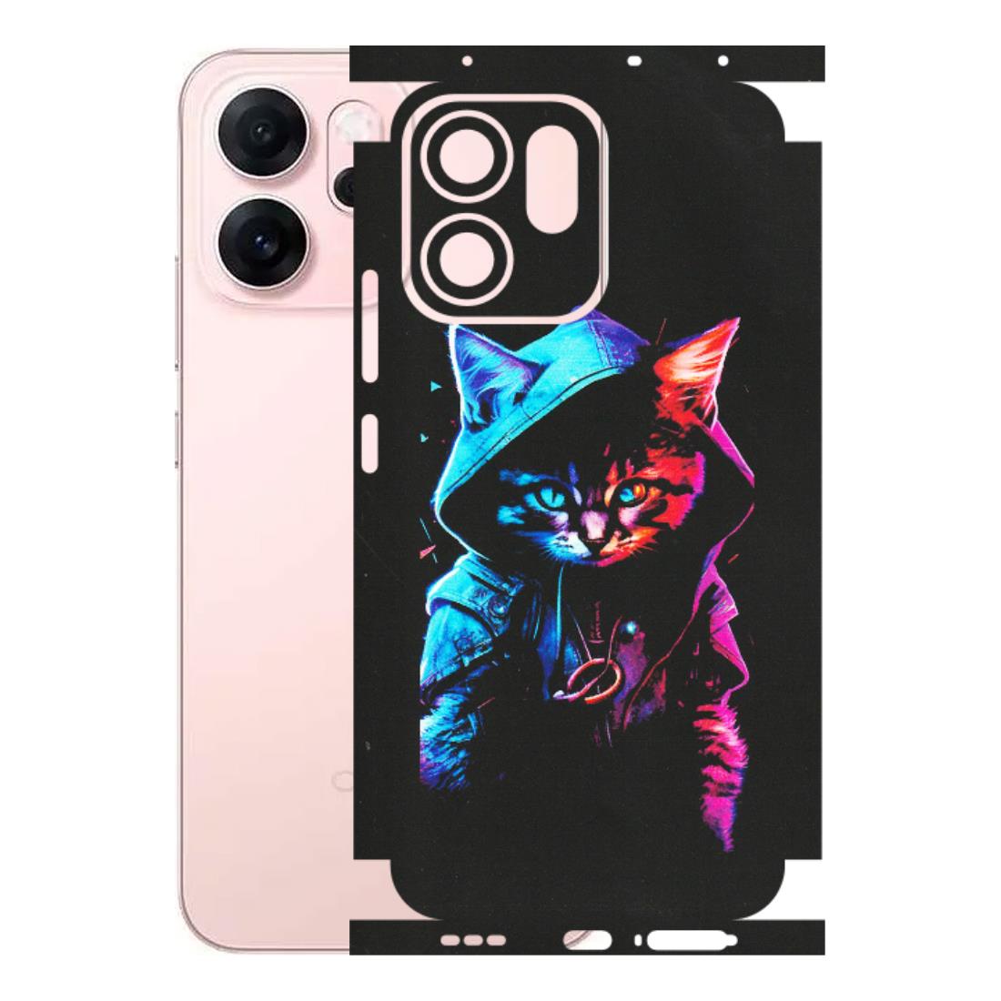 OPPO Phone Skins 2025 (All Models) - Cyberpunk Cat - Matte Finish (M-45) Oppp Reno 14F 5G