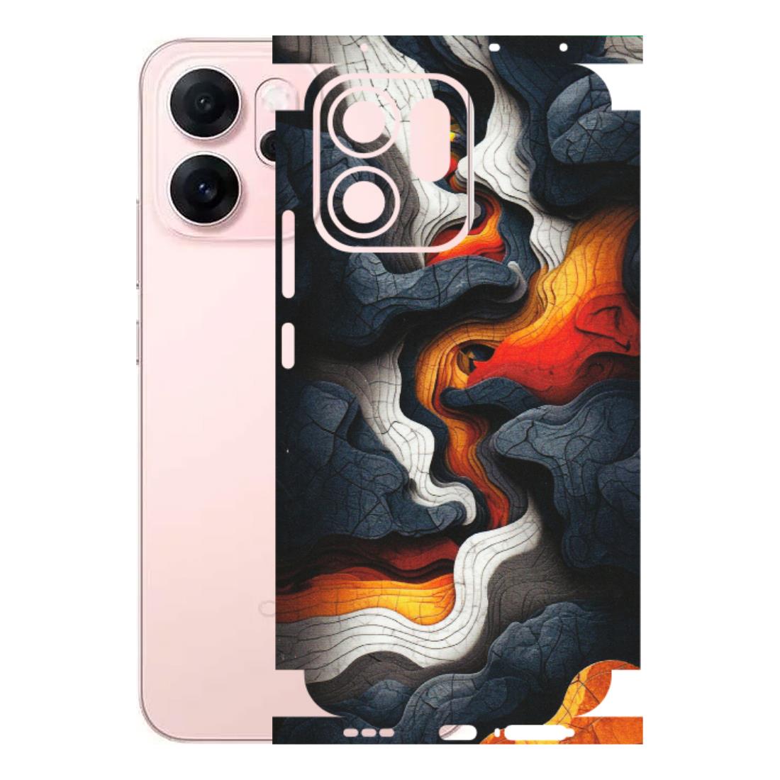 OPPO Phone Skins 2025 (All Models) - Abstract Volcanic Layers - Matte Finish (M-52) Oppp Reno 14F 5G