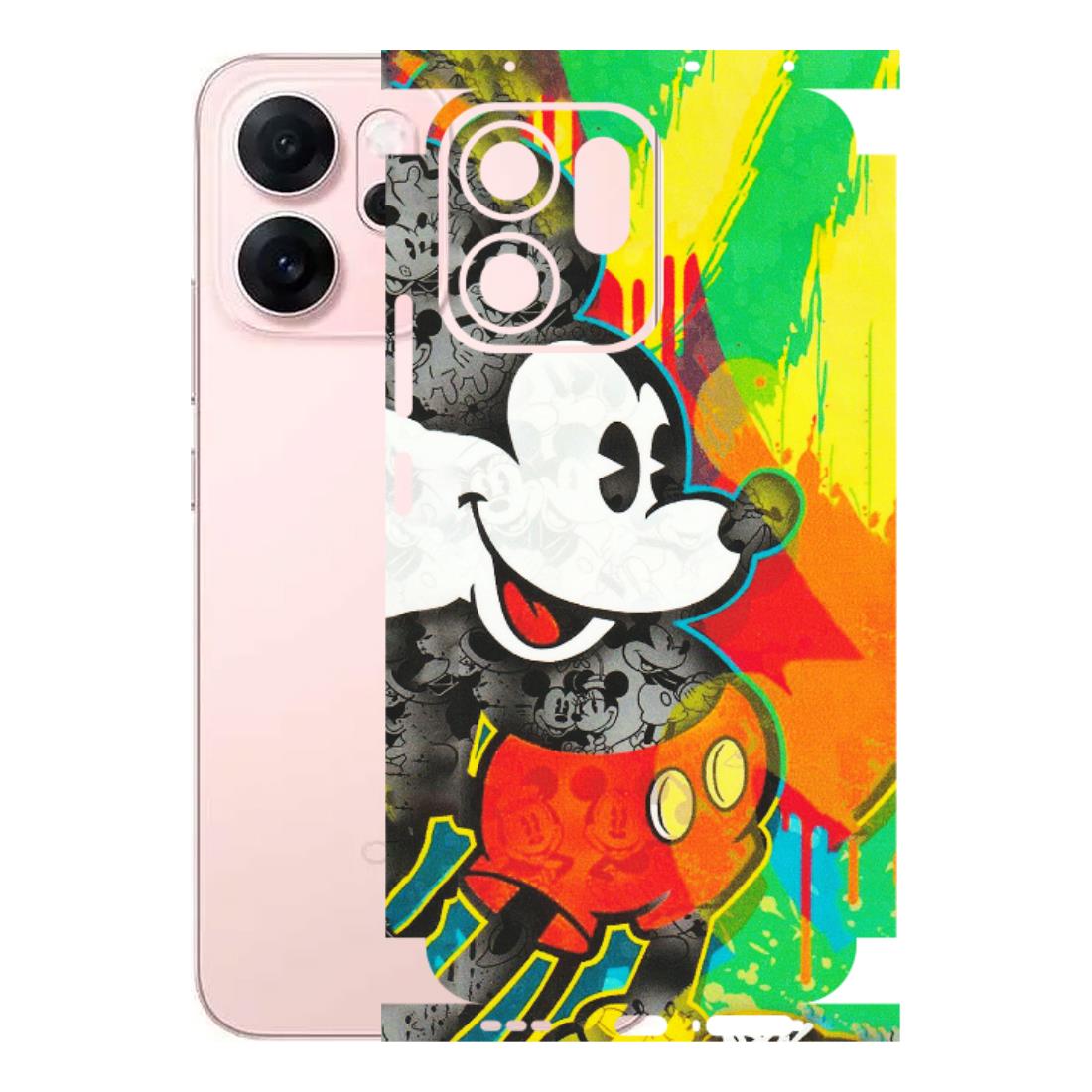 OPPO Phone Skins 2025 (All Models) - Multiple Mickey With Colourful Texture - Matte Finish (M-84) Oppp Reno 14F 5G