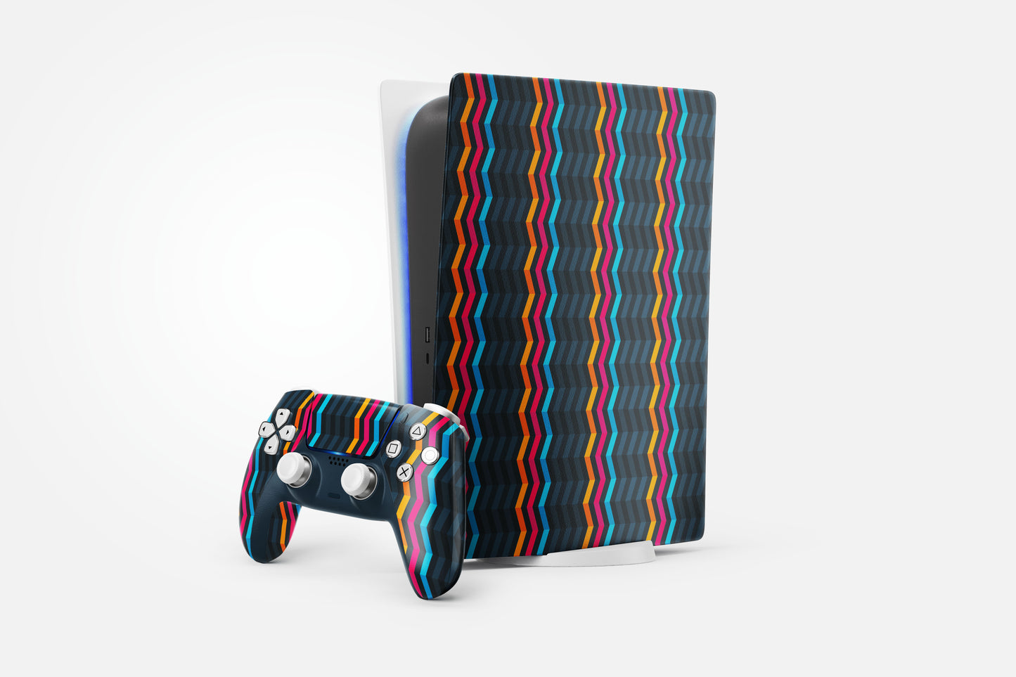 Zig Zag line Pattern Play Station 5 Matte Finish Skin