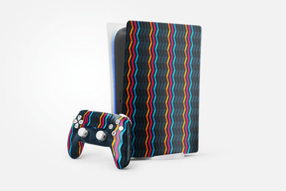 Zig Zag line Pattern Play Station 5 Matte Finish Skin