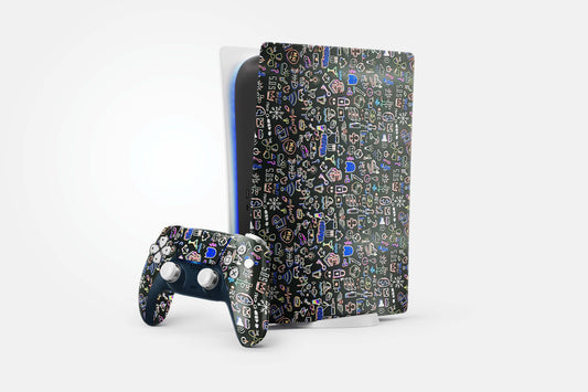 Colourful Doodles Play Station 5 Matte Finish Skin