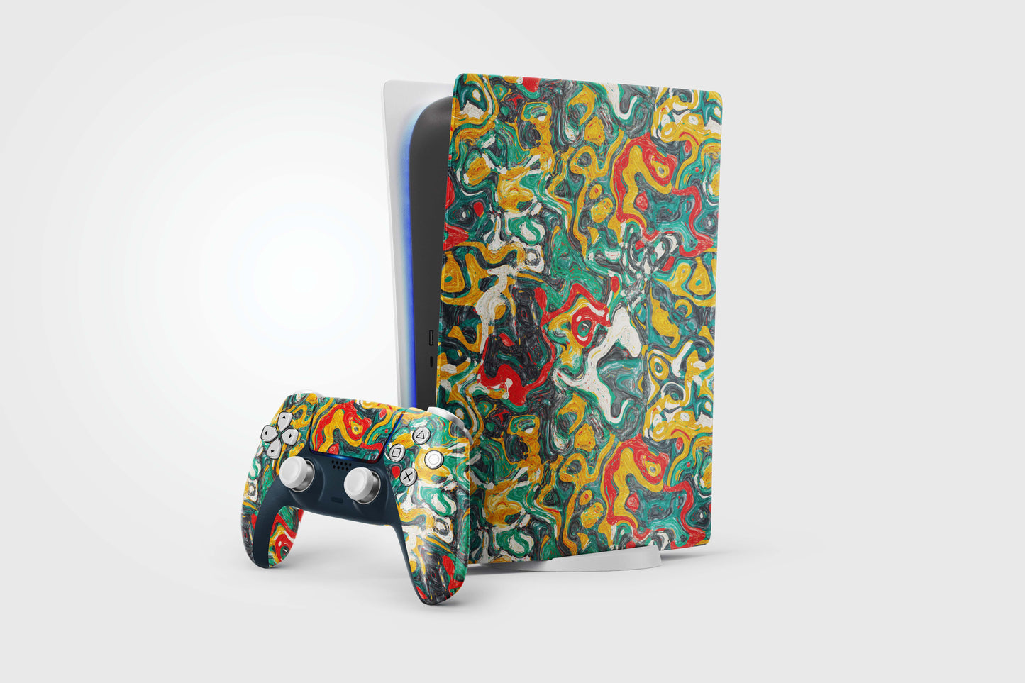 Colourful Liquid Paint Play Station 5 Matte Finish Skin