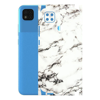 POCO Phone Skins (All Models) - Black and White Marble Texture - 3D Embossed Finish (L-124) Poco C31