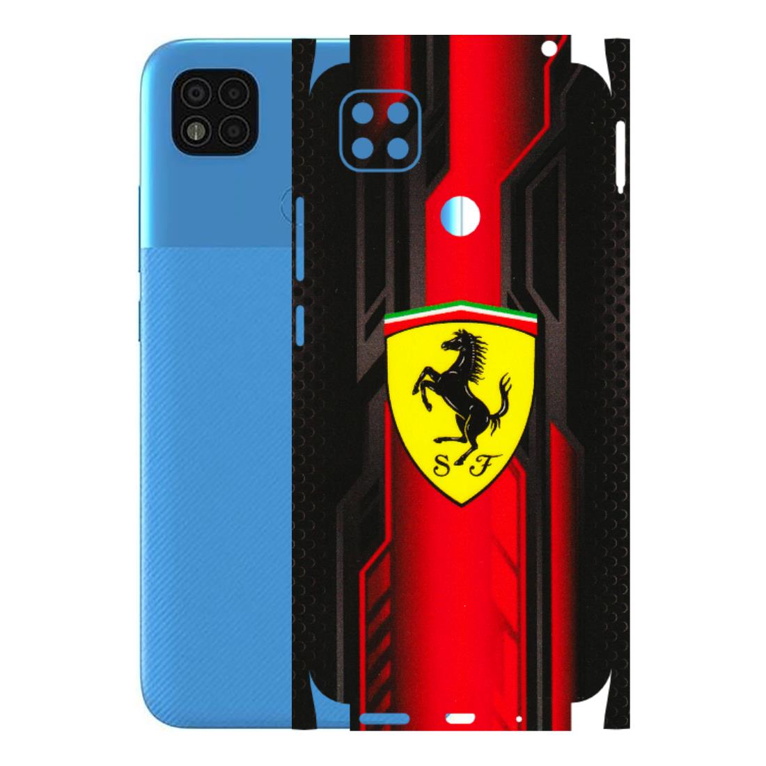 POCO Phone Skins (All Models) - Black Ferrari Logo - 3D Embossed Finish (L-253) Poco C31
