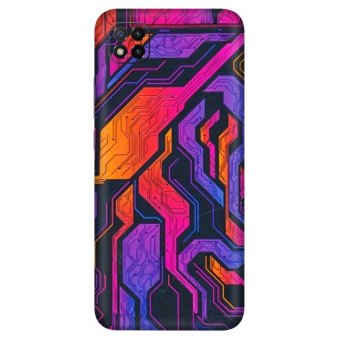 POCO Phone Skins (All Models) - Tech Circuits Futuristic - 3D Embossed Finish (L-07) Poco C3
