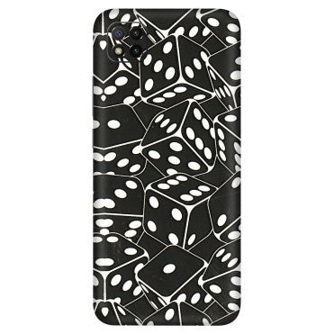 POCO Phone Skins (All Models) - Big Black Dices - 3D Embossed Finish (L-106) Poco C3