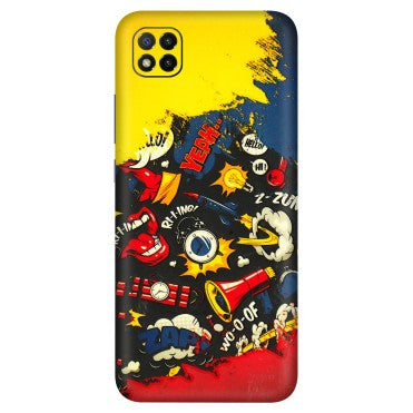 POCO Phone Skins (All Models) - Pacific Doodle Art - 3D Embossed Finish (L-120) Poco C3