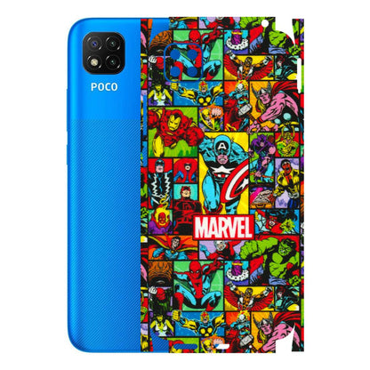 POCO Phone Skins (All Models) - MARVELOUS Comic Characters - 3D Embossed Finish (L-129) Poco C3