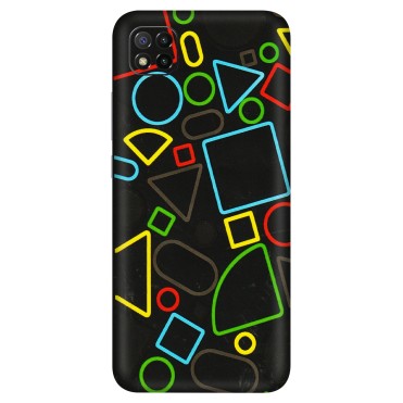 POCO Phone Skins (All Models) - Black Shapes - 3D Embossed Finish (L-131) Poco C3