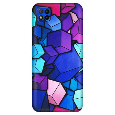 POCO Phone Skins (All Models) - Cube Doodle - 3D Embossed Finish (L-141) Poco C3