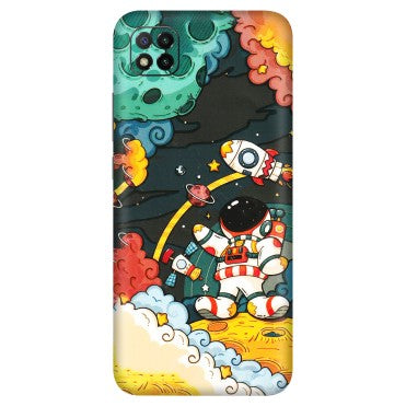 POCO Phone Skins (All Models) - Astronauts & Spaceship - 3D Embossed Finish (L-145) Poco C3
