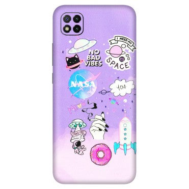 POCO Phone Skins (All Models) - I Need My Nasa   Skin - 3D Embossed Finish (L-149) Poco C3