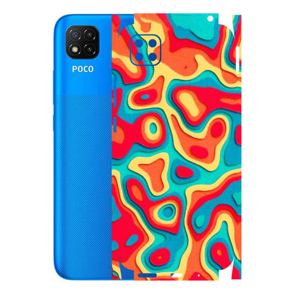 POCO Phone Skins (All Models) - Abstract Swirl - 3D Embossed Finish (L-150) Poco C3
