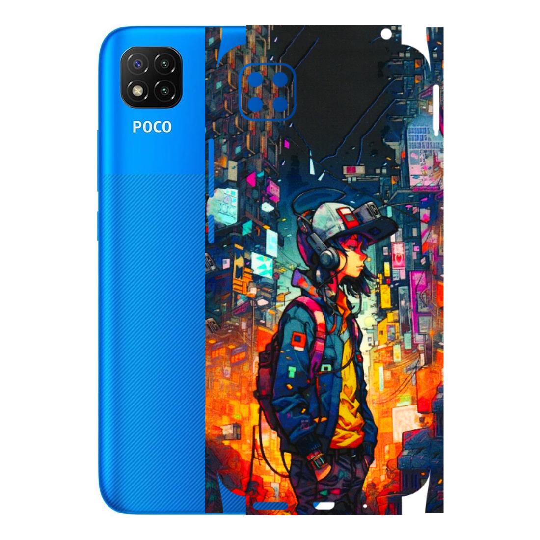POCO Phone Skins (All Models) - Street Anime Guy - 3D Embossed Finish (L-158) Poco C3