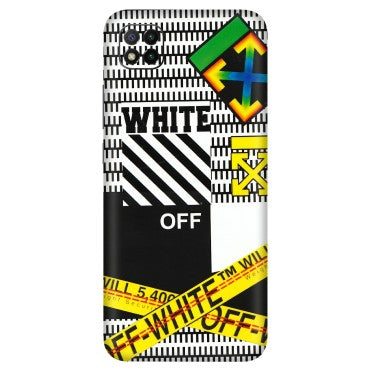 POCO Phone Skins (All Models) - White Off Abstract - 3D Embossed Finish (L-172) Poco C3