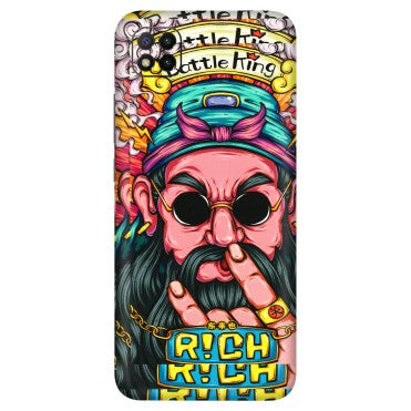 POCO Phone Skins (All Models) - Battle King Dude Face - 3D Embossed Finish (L-178) Poco C3