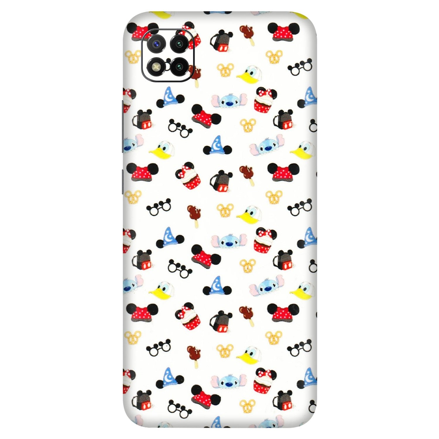 POCO Phone Skins (All Models) - Minnie Mouse & Donald Doodles s - 3D Embossed Finish (L-194) Poco C3