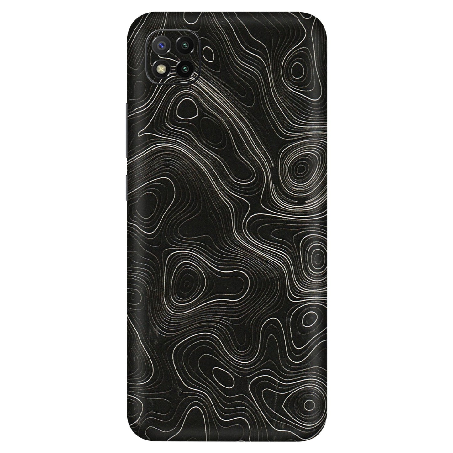 POCO Phone Skins (All Models) - Black Swirl - 3D Embossed Finish (L-196) Poco C3