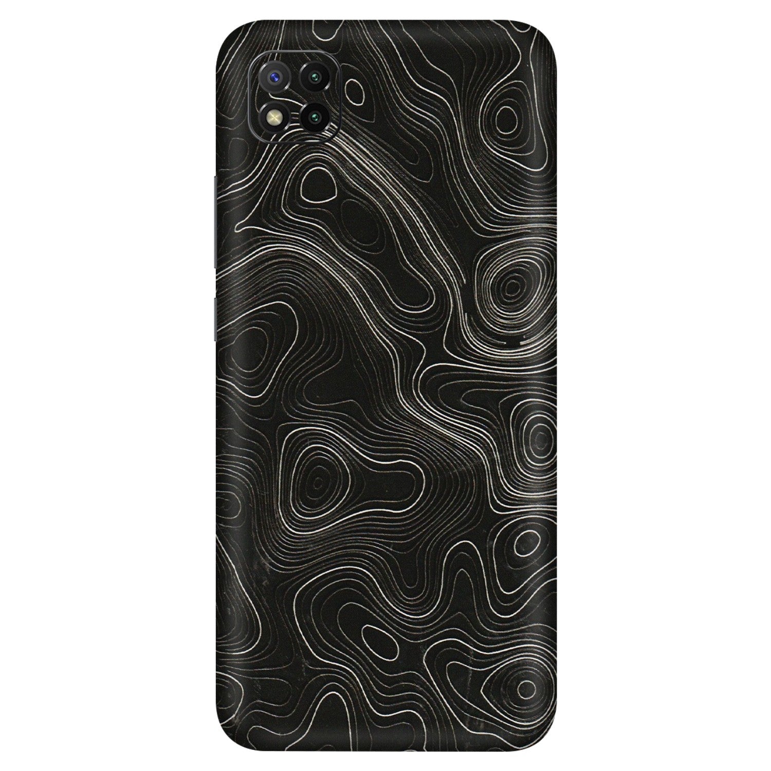 POCO Phone Skins (All Models) - Black Swirl - 3D Embossed Finish (L-196) Poco C3