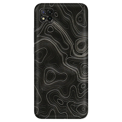 POCO Phone Skins (All Models) - Black Swirl - 3D Embossed Finish (L-196) Poco C3