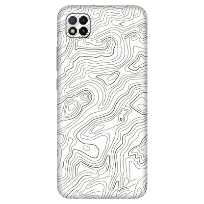 POCO Phone Skins (All Models) - White Black Swirls - 3D Embossed Finish (L-219) Poco C3
