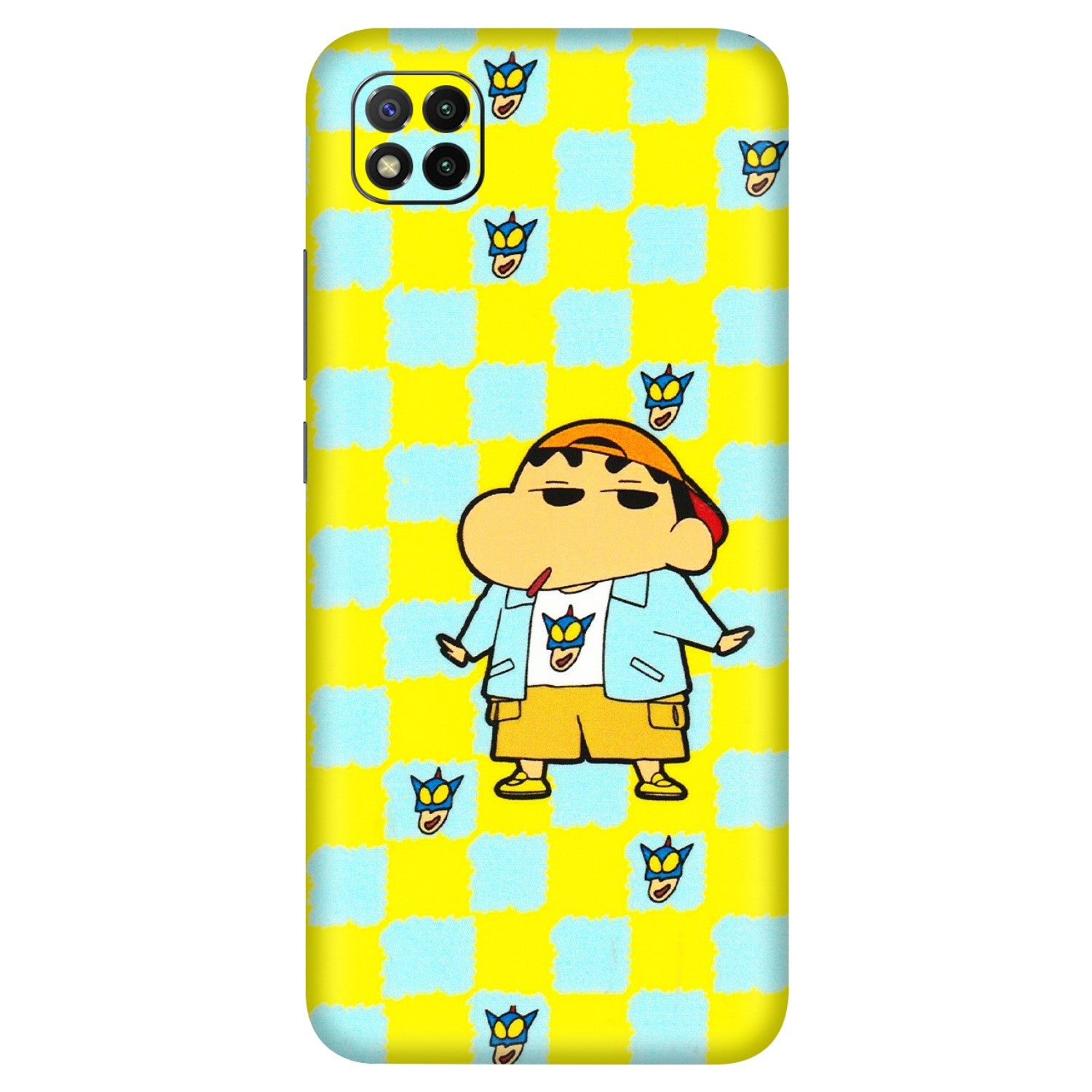 POCO Phone Skins (All Models) - Yellow Blue Shinchan Cute - 3D Embossed Finish (L-221) Poco C3