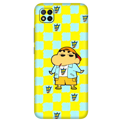POCO Phone Skins (All Models) - Yellow Blue Shinchan Cute - 3D Embossed Finish (L-221) Poco C3