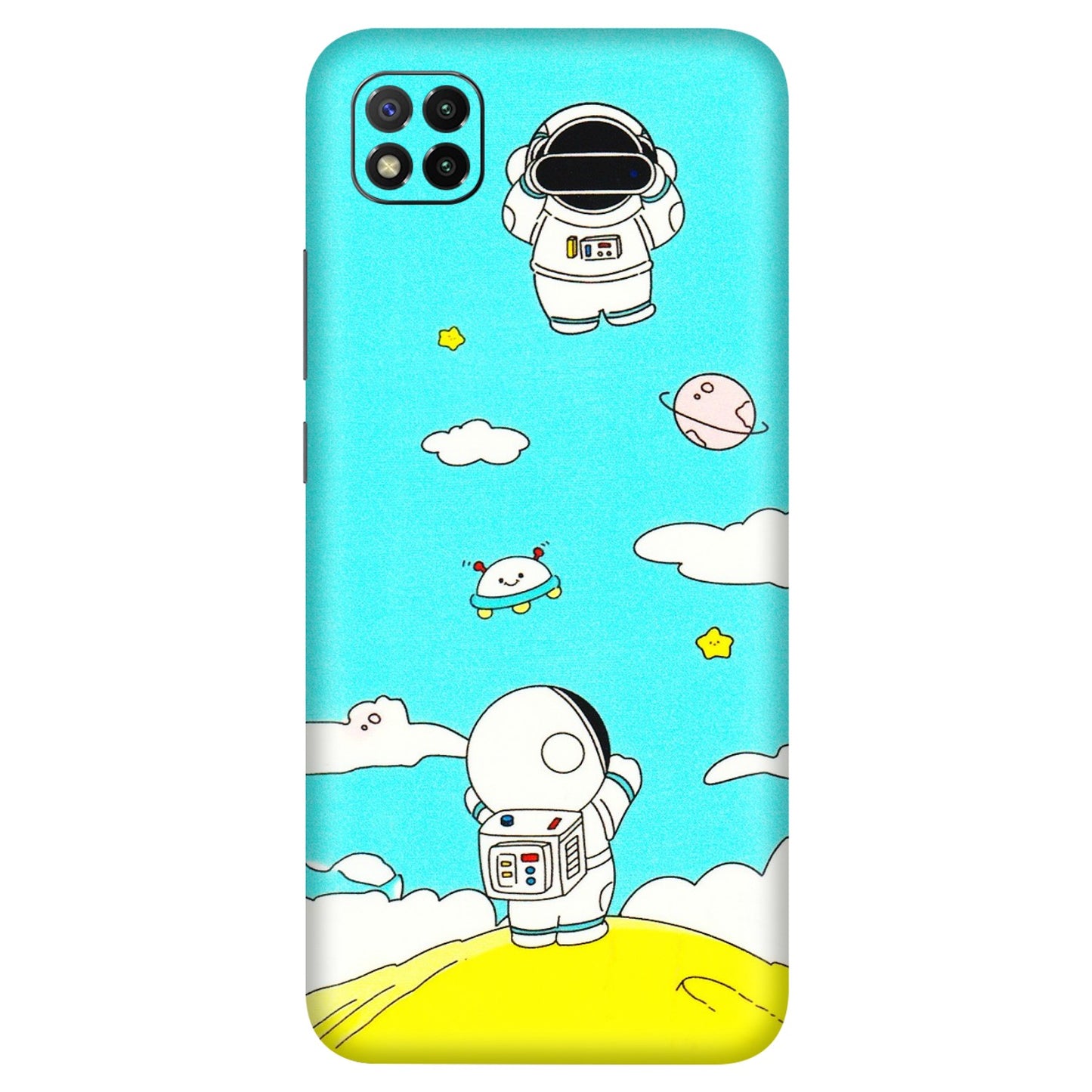 POCO Phone Skins (All Models) - Blue Skies Astro Float - 3D Embossed Finish (L-230) Poco C3