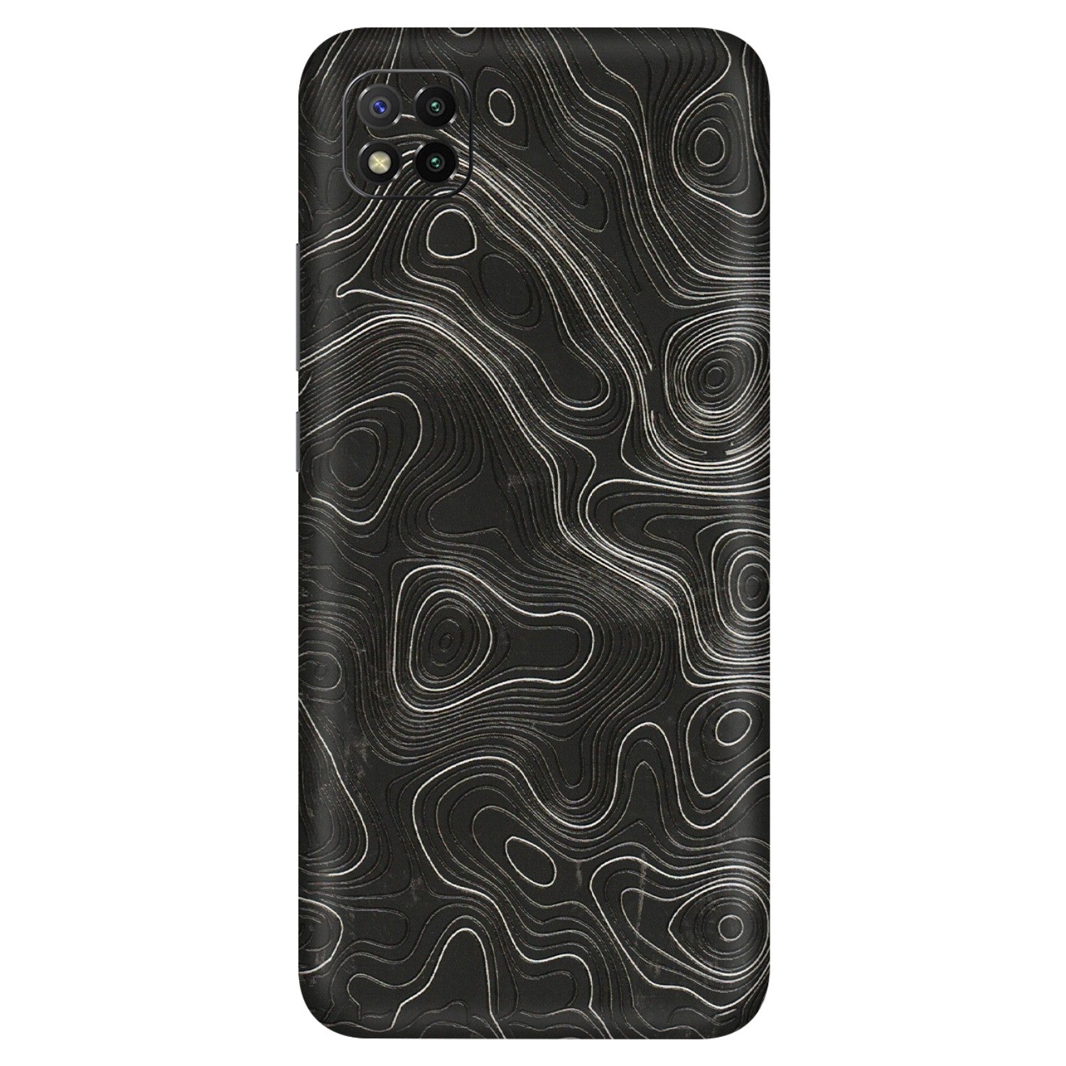 POCO Phone Skins (All Models) - Abstract White Line Map - 3D Embossed Finish (L-269) Poco C3