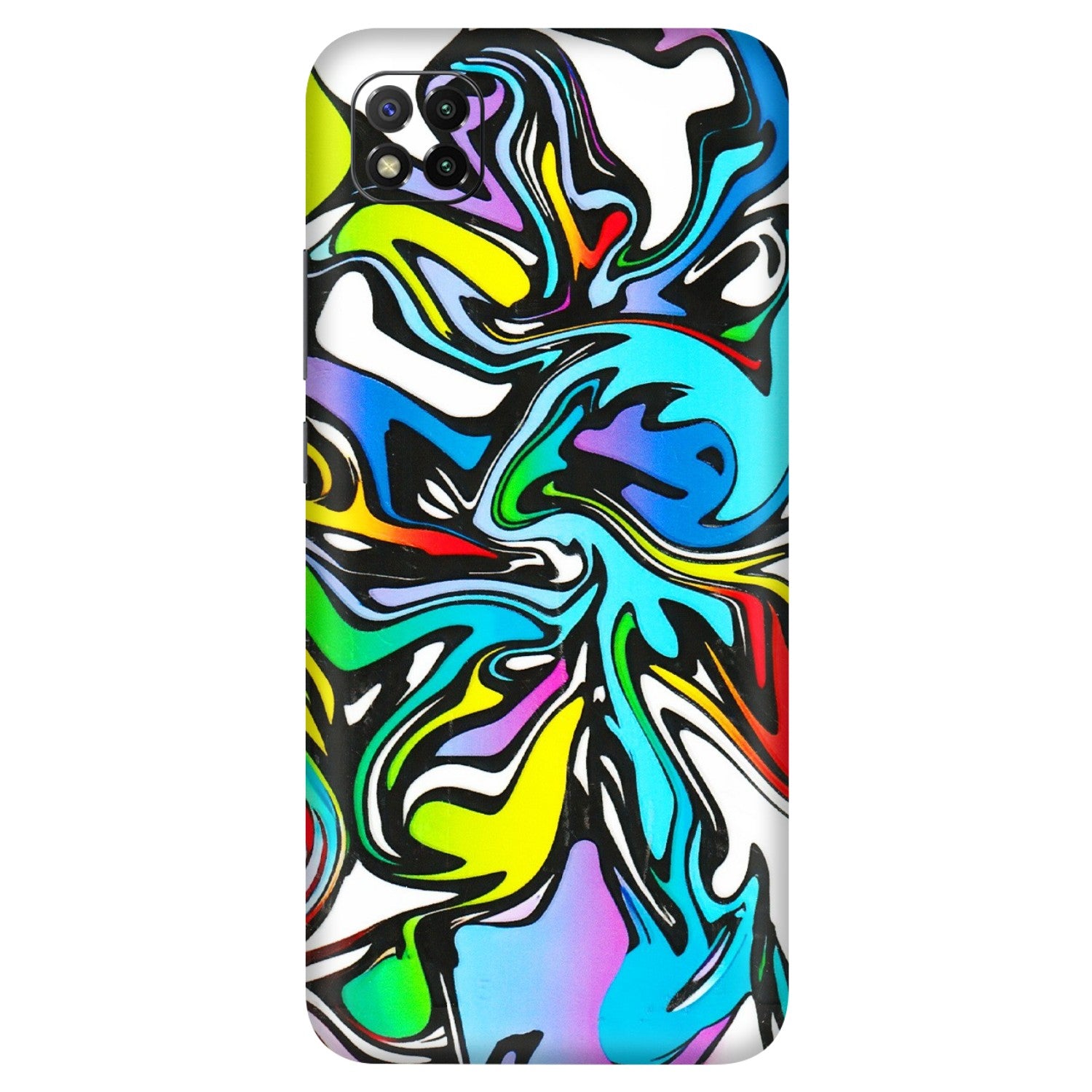 POCO Phone Skins (All Models) - Abstract Colour Paints - 3D Embossed Finish (L-271) Poco C3