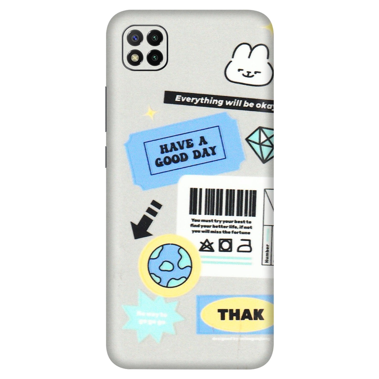 POCO Phone Skins (All Models) - Will Be Okay Design - 3D Embossed Finish (L-316) Poco C3