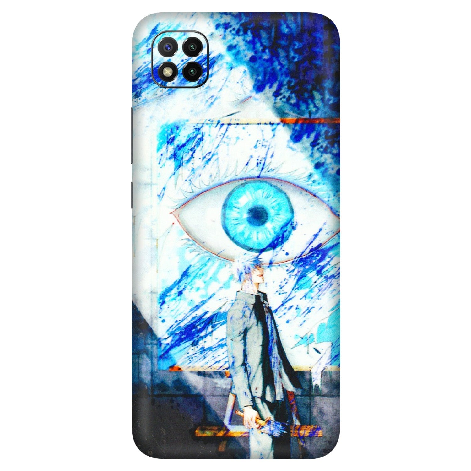 POCO Phone Skins (All Models) - Anime Sea Blue Eye - 3D Embossed Finish (L-318) Poco C3