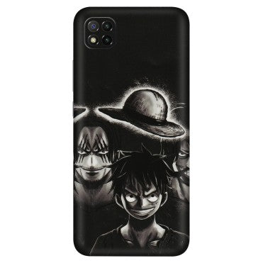 POCO Phone Skins (All Models) - Black Luffy Hat - 3D Embossed Finish (L-57) Poco C3