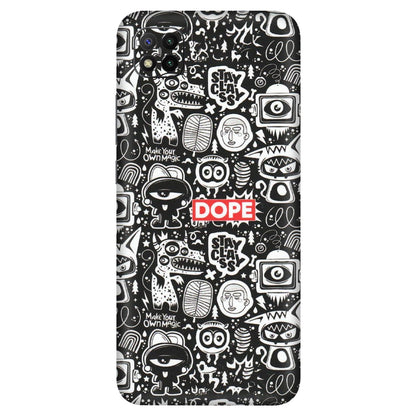 POCO Phone Skins (All Models) - Dope Stay Classy Black Doodles - Matte Finish (M-126) Poco C3