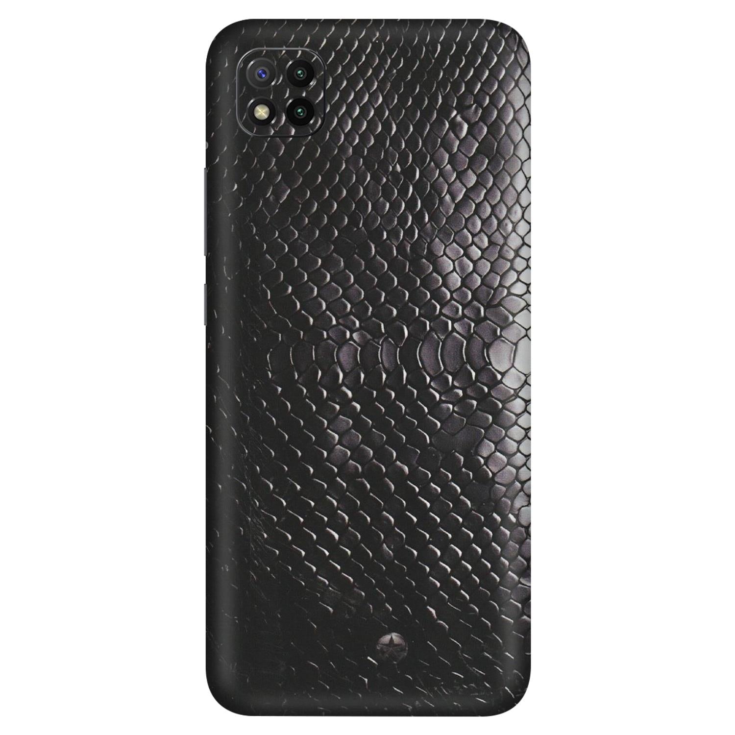 POCO Phone Skins (All Models) - Black Snack Leather - Matte Finish (M-147) Poco C3