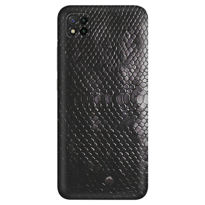 POCO Phone Skins (All Models) - Black Snack Leather - Matte Finish (M-147) Poco C3