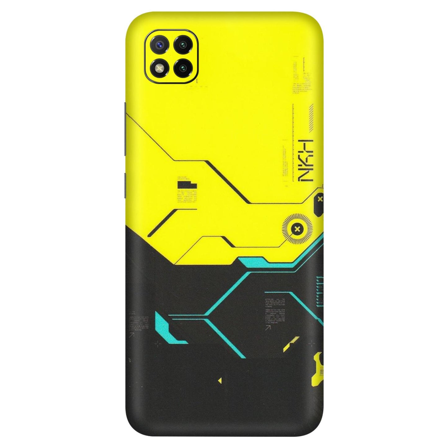 POCO Phone Skins (All Models) - Black Yellow Technica - Matte Finish (M-53) Poco C3