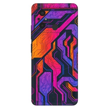 POCO Phone Skins (All Models) - Tech Circuits Futuristic - 3D Embossed Finish (L-07) Poco C55